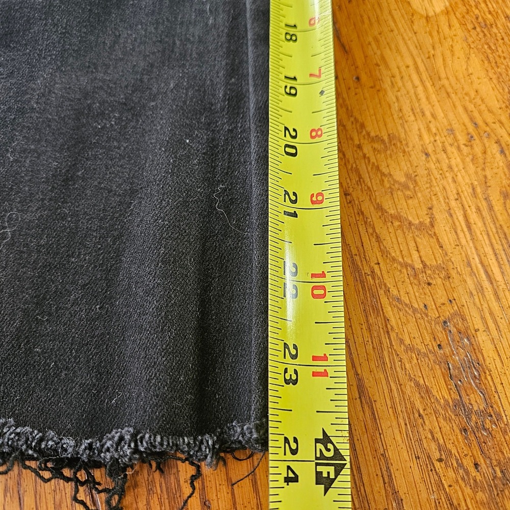 Judy‎ Blue Los Angeles Black Flare Jeans Womens Size 15/32 Frayed Hem Denim - Picture 12 of 12